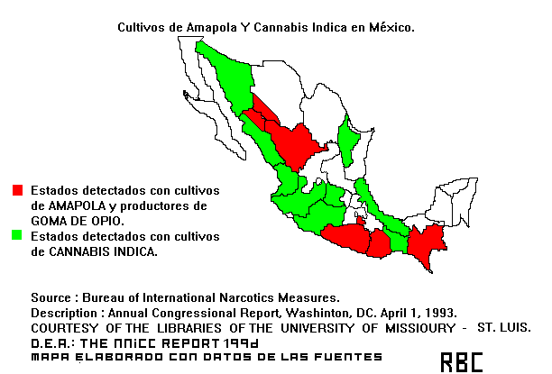 Messico 1993 Amapola Marijuana