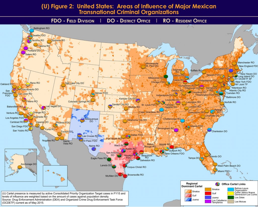 Mexican Cartels in USA DEA Map2 2015 (Large)